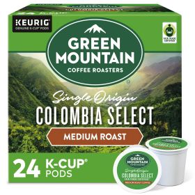 Green Mountain Coffee Colombia Select Fair Trade Certified K-Cup Pods, Medium Roast, 24 Count for Keurig Brewers