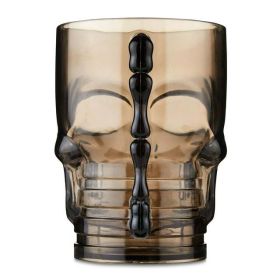 Halloween Plastic Skull Beer Mug Party Tableware, Gray, 19 oz, by Way To Celebrate