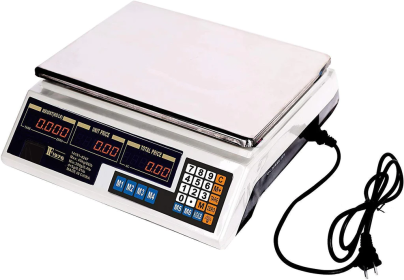 88 Lbs Electronic Price Computing Scale High Precision Digital Commercial Weighting Scale with Dual LCD Display