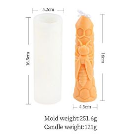 3D Honeycomb Silicone Candle Mold (Option: Hexagonal Pillar Hon)