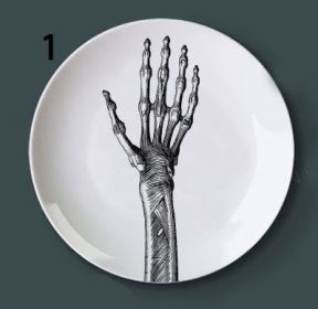 Human bone structure decoration plate (Option: 1style-8 inches)