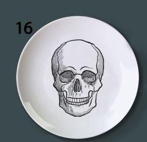 Human bone structure decoration plate (Option: 16style-7 inches)