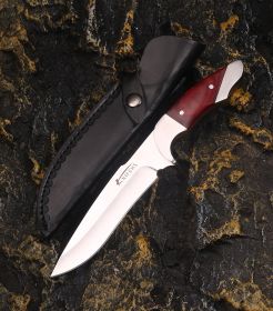 9 Chrome Integrated Steel High Hardness Outdoor Survival Knife (Color: Red)