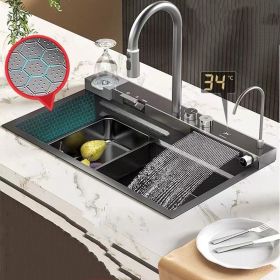 Sink Large Single Slot Vegetable Washing Basin (Option: Grey-Mermaid Upgrade)
