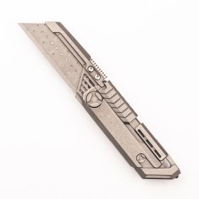 Titanium Alloy Utility Folding Self-defense Pocket Knife (Option: Stonewash)