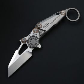 Folding Knife M390 Steel Outdoor Self Defense Sharp (Color: Grey)