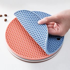 1pc/4pcs Random Honeycomb Shaped Mat; 6.7inch; Non-slip Dining Table Mat; Insulated Kitchen Mat (Color: 4pcs)